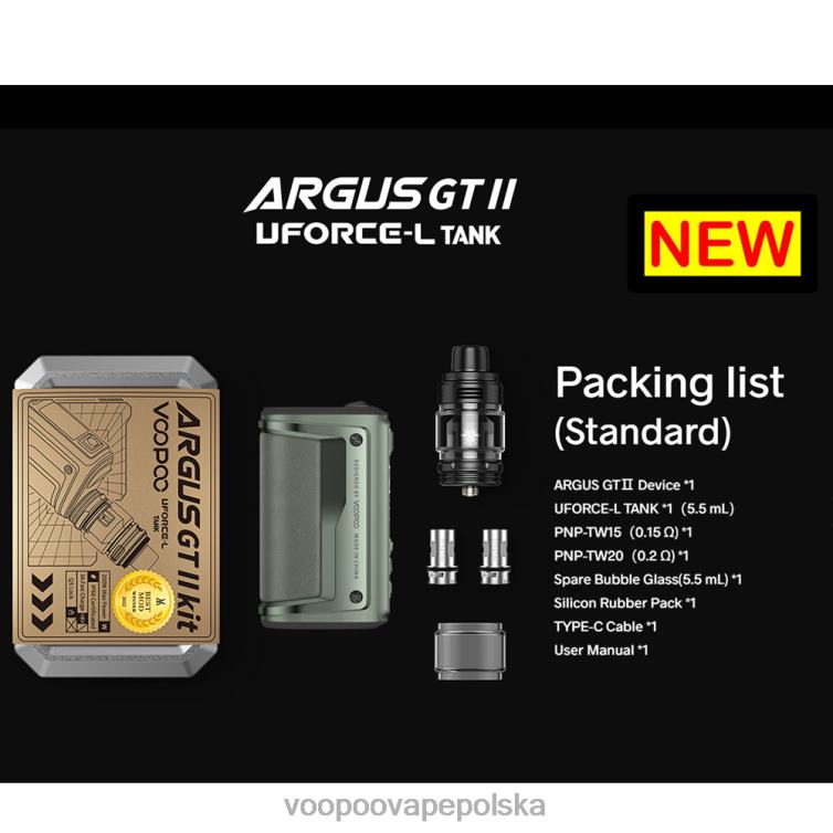 VOOPOO ARGUS GT II zestaw zbiornika grafit R86801 | VOOPOO Polska